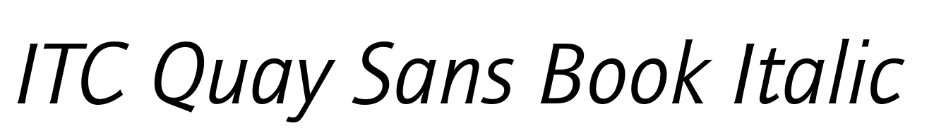 ITC Quay Sans Book Italic
